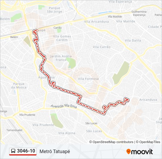 3046-10 bus Line Map