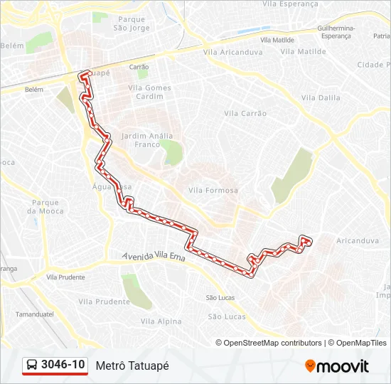 3046-10 Bus Line Map