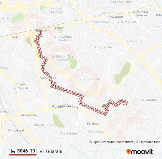 3046-10 Bus Line Map