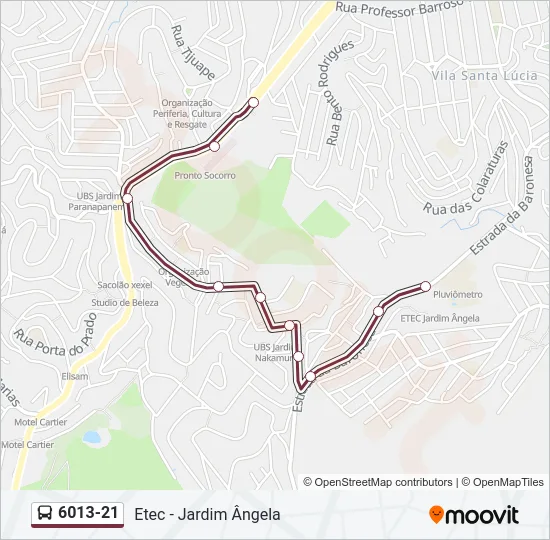 6013-21 Bus Line Map