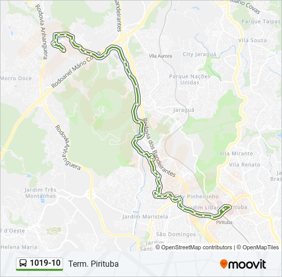 Mapa de 1019-10 de autobús