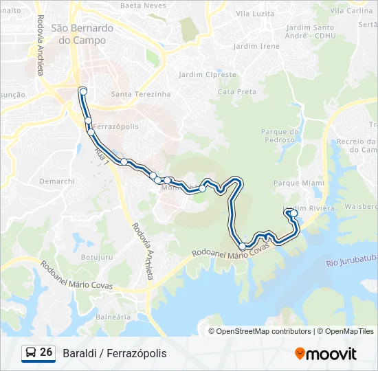 26 Bus Line Map
