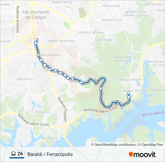 26 Bus Line Map
