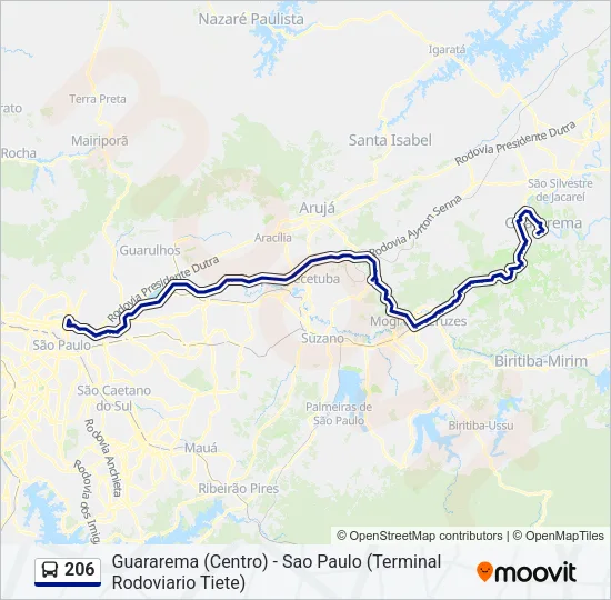 206 Bus Line Map