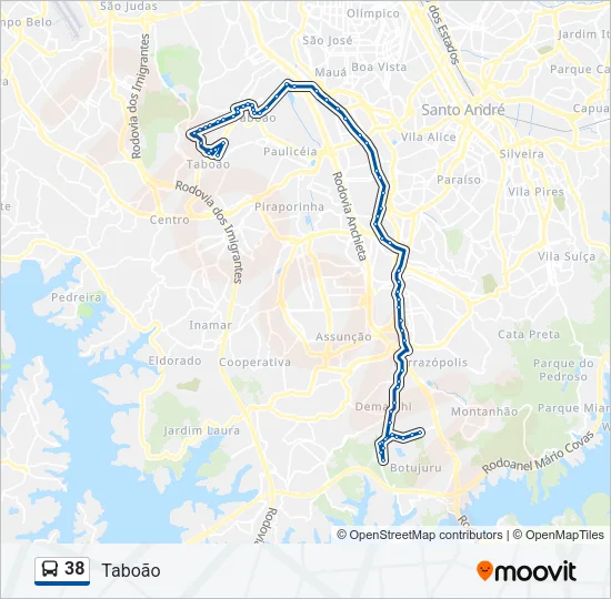38 Bus Line Map