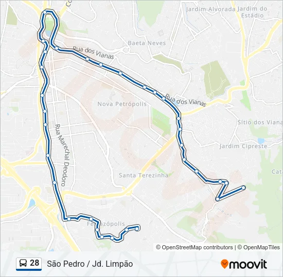 28 Bus Line Map