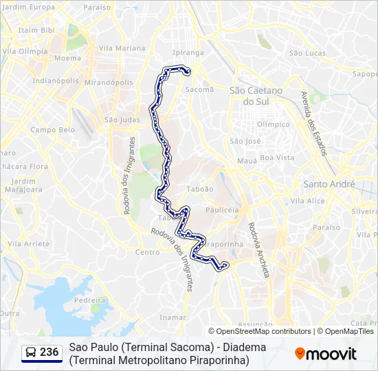 236 Bus Line Map