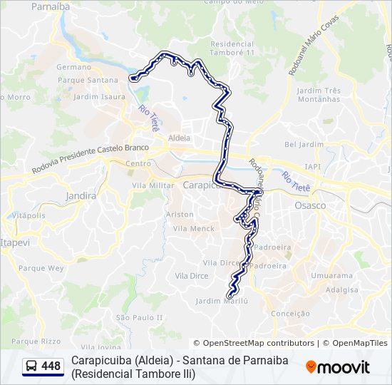 448 bus Line Map