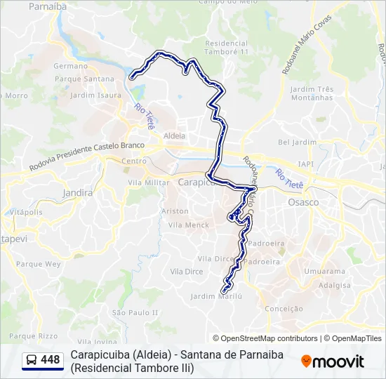 448 Bus Line Map