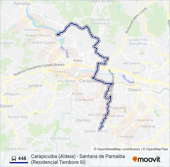 448 Bus Line Map