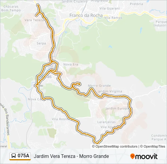 075A Bus Line Map
