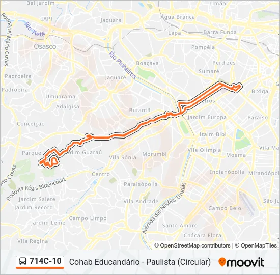 714C-10 Bus Line Map