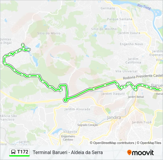 T172 Bus Line Map