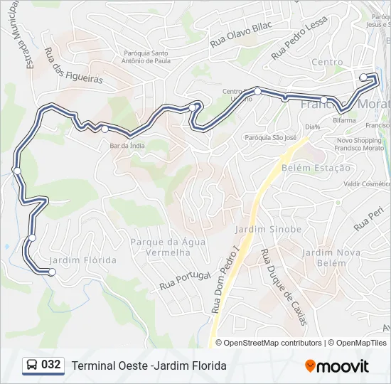 032 Bus Line Map