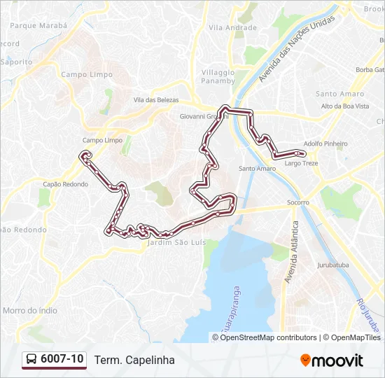 6007-10 Bus Line Map