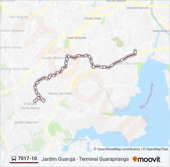 7017-10 Bus Line Map