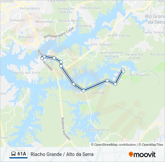 61A Bus Line Map