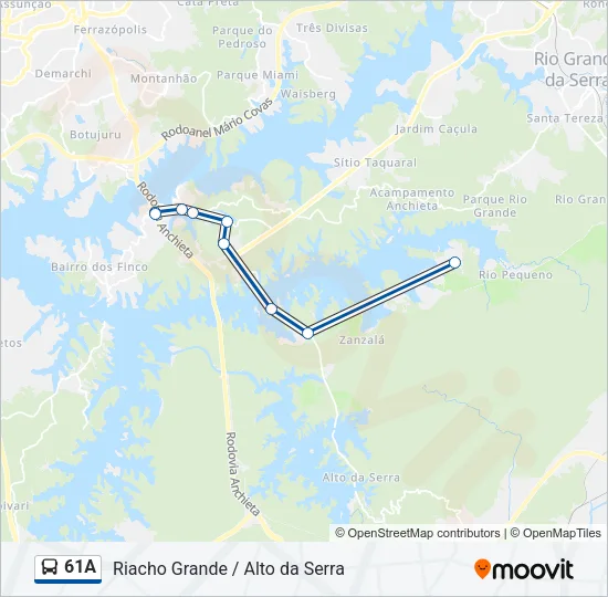61A Bus Line Map