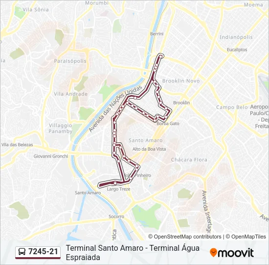 7245-21 Bus Line Map