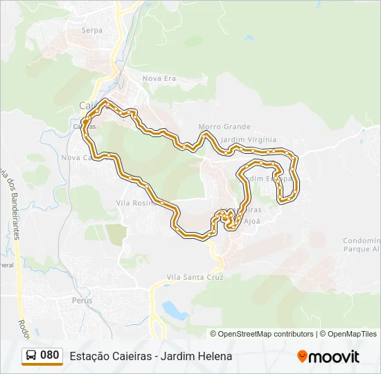 080 Bus Line Map