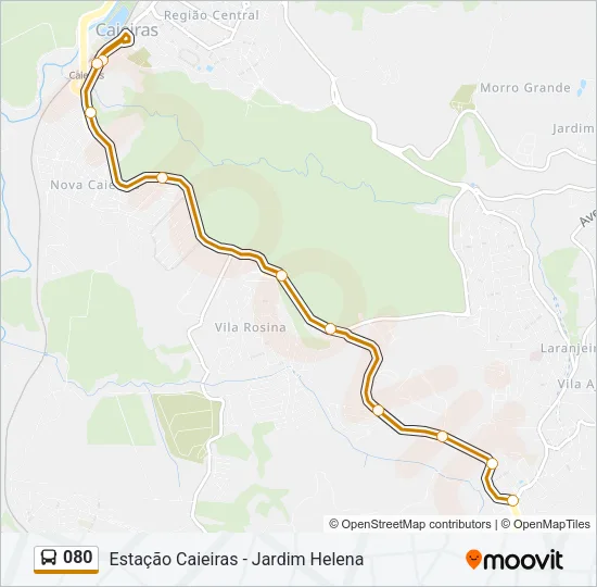 080 Bus Line Map