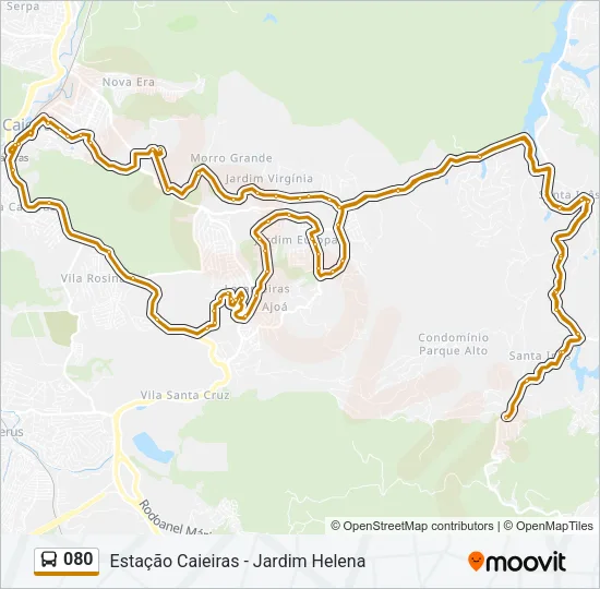 080 Bus Line Map