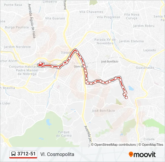 3712-51 Bus Line Map