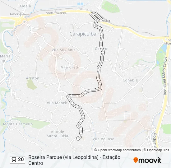 20 Bus Line Map