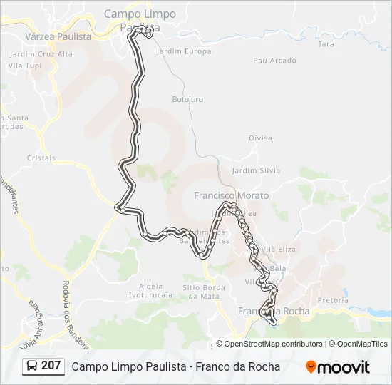207 Bus Line Map