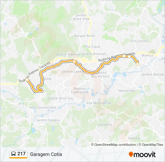 217 Bus Line Map