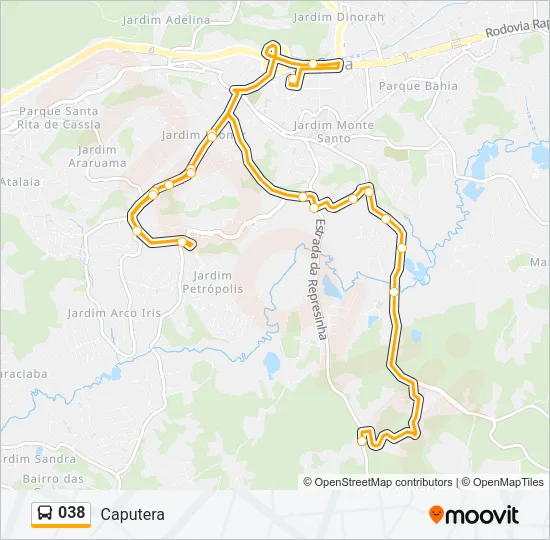 038 Bus Line Map