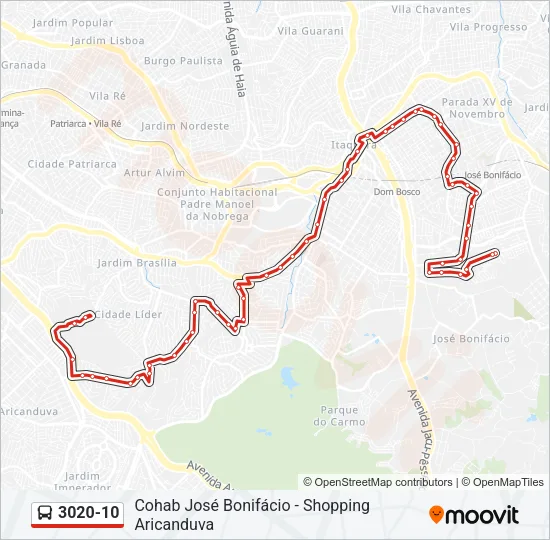 3020-10 Bus Line Map