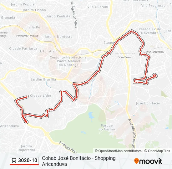 3020-10 Bus Line Map