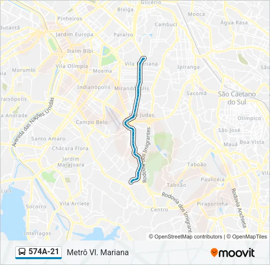 574A-21 Bus Line Map