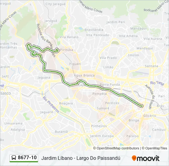 8677-10 Bus Line Map