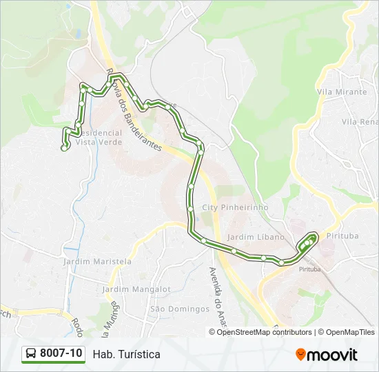 8007-10 Bus Line Map