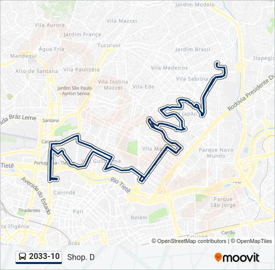2033-10 Bus Line Map