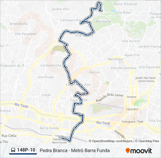 148P-10 Bus Line Map