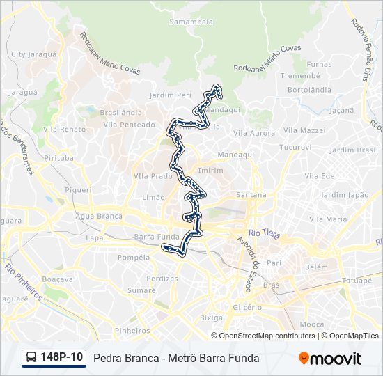 148P-10 bus Line Map