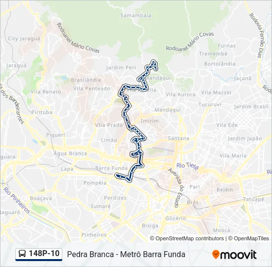 148P-10 Bus Line Map