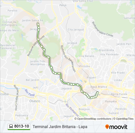 8013-10 bus Line Map