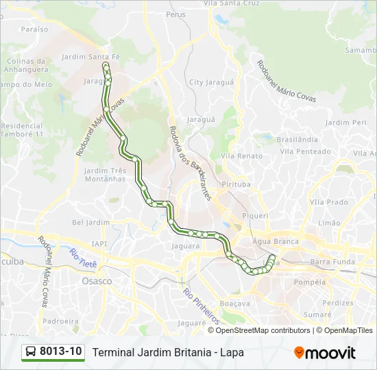 8013-10 Bus Line Map