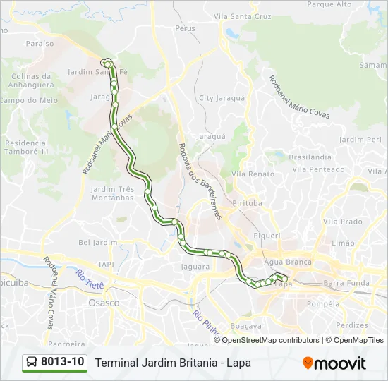 8013-10 Bus Line Map