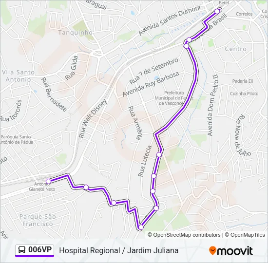 006VP Bus Line Map