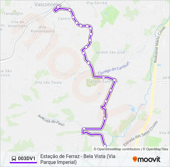 003DV1 Bus Line Map