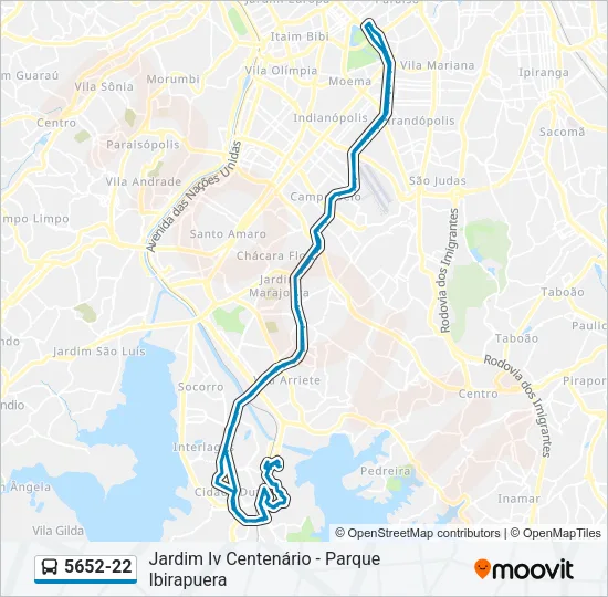 5652-22 Bus Line Map