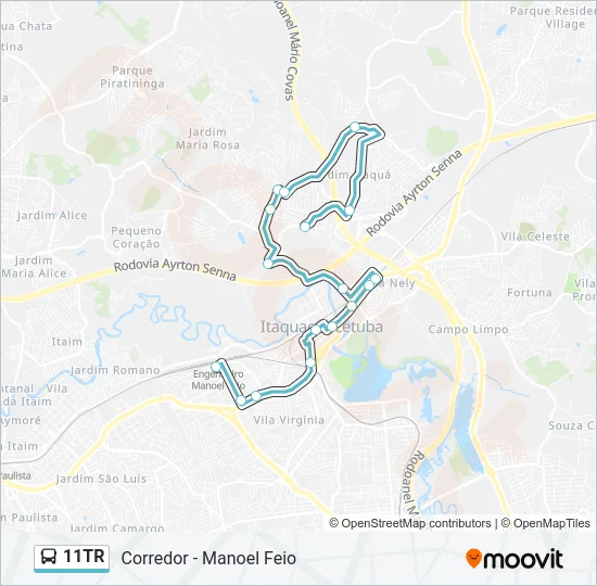 11TR Bus Line Map