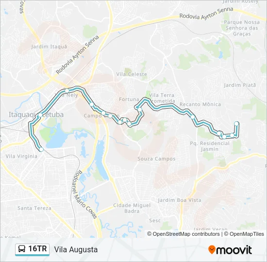 16TR Bus Line Map