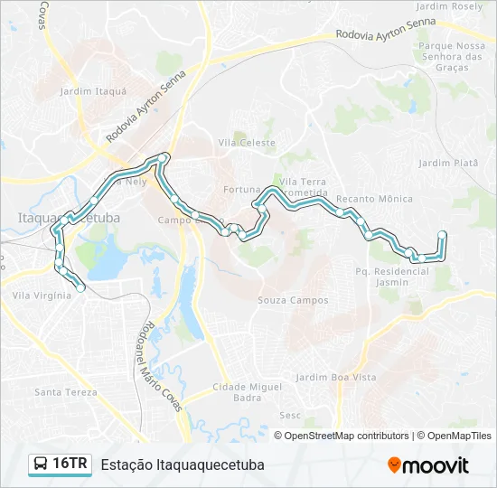 16TR Bus Line Map