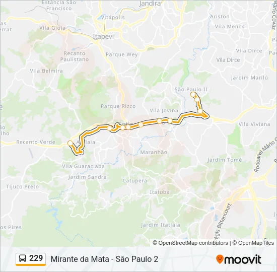 229 Bus Line Map